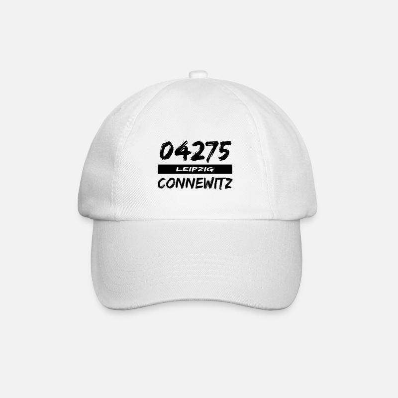 04275 Leipzig Connewitz tshirt - Baseballkappe - Weiß/Weiß