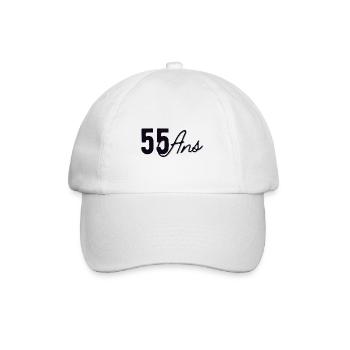 55 Ans - Casquette classique - blanc/blanc - Devant