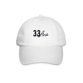 33 Ans - Casquette classique - blanc/blanc - Devant