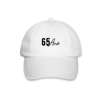 65 Ans - Casquette classique - blanc/blanc - Devant