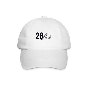 20 Ans - Casquette classique - blanc/blanc - Devant