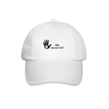 Who rescued who? – Tischützhund - Baseball Cap - white/white - Front
