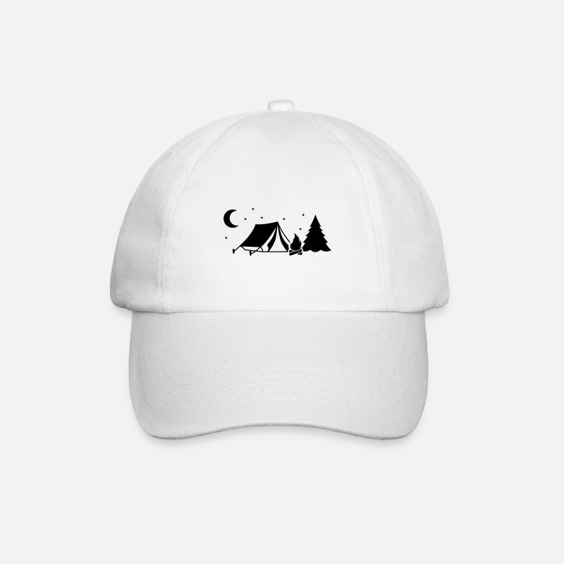 Camping - Baseballkappe - Weiß/Weiß