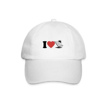 I Love Photovoltaics - Heart - Renewable Energy - Baseball Cap - white/white - Front