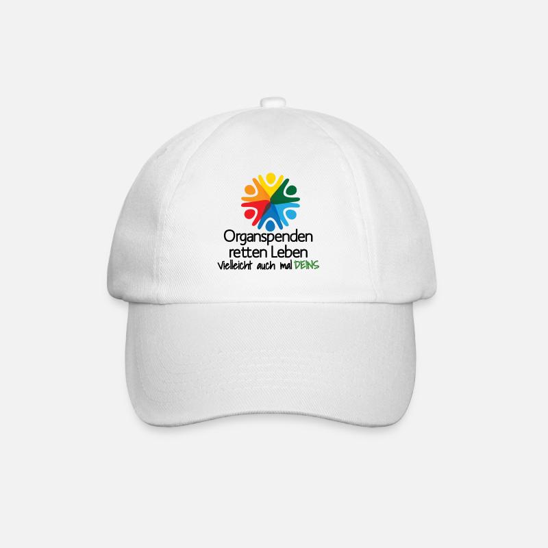 Organspenden retten Leben 1 - Baseballkappe - Weiß/Weiß