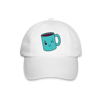 Sweet Kawaii Mulled Wine Cup Christmas Market Mulled Wine - Baseball Cap - white/white - Front