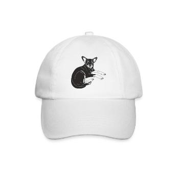 Zwergpinscher - Baseballkappe - Weiß/Weiß - Vorne