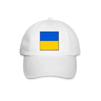 UKRAINE FLAG - Baseball Cap - white/white - Front