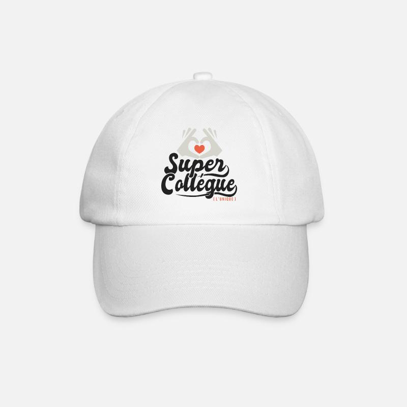 Super collégue l'unique cadeau collegue - Casquette classique - blanc/blanc