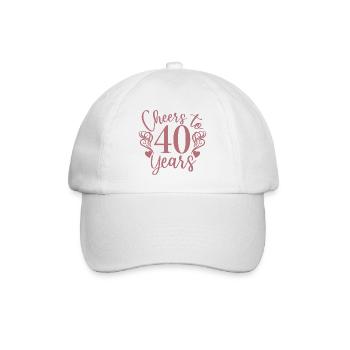 Vive les 40 ans du 40e anniversaire - Casquette classique - blanc/blanc - Devant