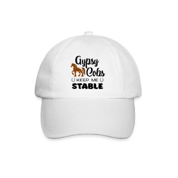 *Not allowed horse breed name* keeps me stable - Baseball Cap - white/white - Front
