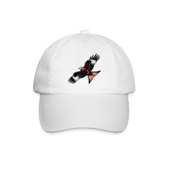 Rotmilan Greifvogel Milvus Milvus - Baseballkappe - Weiß/Weiß - Vorne