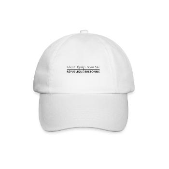 Liberté Egalité et Beurre Salé République Bretonne - Casquette classique - blanc/blanc - Devant