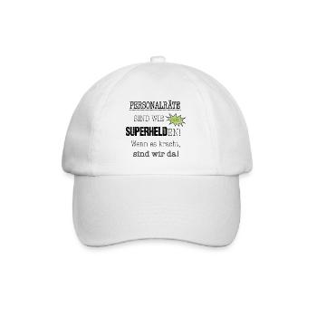 Personalrat Personalräte Betriebsrat Superhelden - Baseballkappe - Weiß/Weiß - Vorne