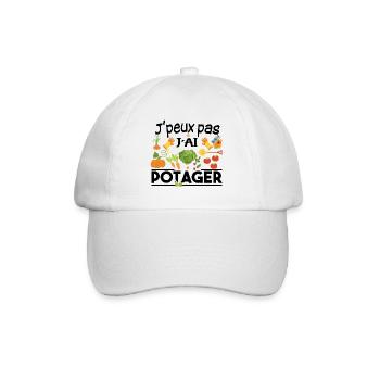 Potager Retraite Jardinier Retraité Jardinage - Casquette classique - blanc/blanc - Devant