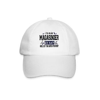 Magasinier Homme Cadeau Métier Vintage Mug T-shirt - Casquette classique - blanc/blanc - Devant
