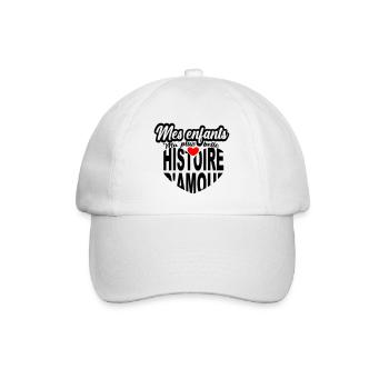 Mes enfants sont ma plus belle histoire d'amour - Casquette classique - blanc/blanc - Devant
