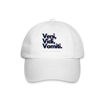 Citation Drôle de Jules César - Veni, Vidi, Vomiti - Casquette classique - blanc/blanc - Devant