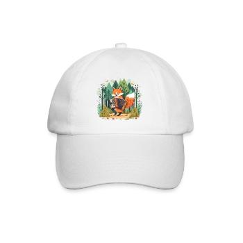 Musikalischer Fuchs - Baseballkappe - Weiß/Weiß - Vorne