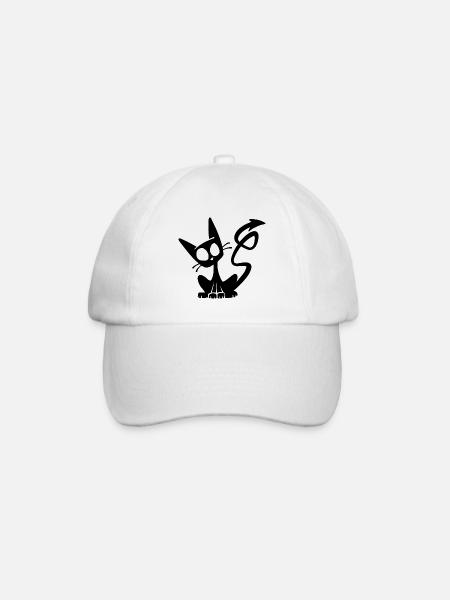 Devil Black Cat - Casquette classique - blanc/blanc