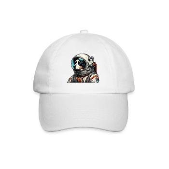 Astronaut / Space / Animal / Dog / Spaceship - Baseball Cap - white/white - Front