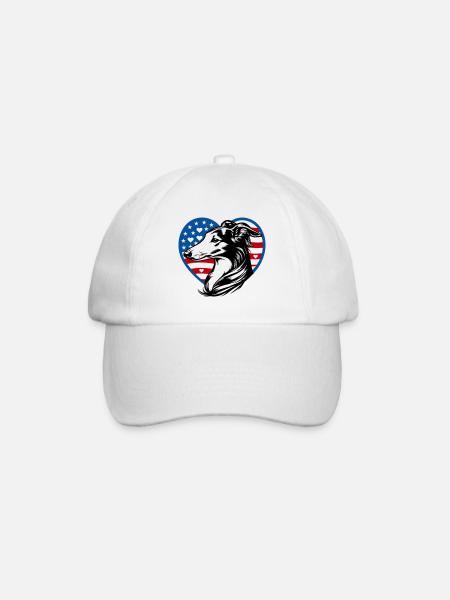 Silken Windsprite USA Herz - Baseballkappe - Weiß/Weiß