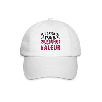 I'm not getting old, I'm just increasing in value - Baseball Cap - white/white - Front