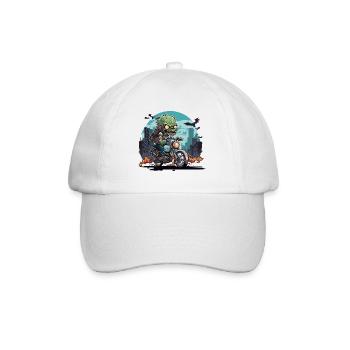 Undead Ride: A Zombie Biker in a City of Walkers - Baseball Cap - white/white - Front