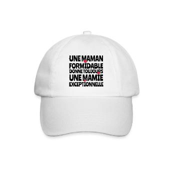 Une maman formidable donne toujours une mamie... - Casquette classique - blanc/blanc - Devant