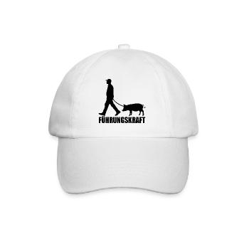 Schwein - Führungskraft - Landwirtschaft Geschenk - Baseballkappe - Weiß/Weiß - Vorne