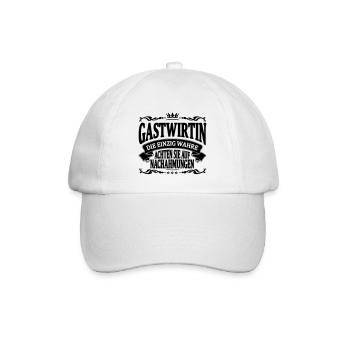 gastwirtin die einzig wahre - Baseballkappe - Weiß/Weiß - Vorne