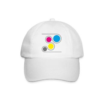 Printer CMYK Graphic - Baseball Cap - white/white - Front