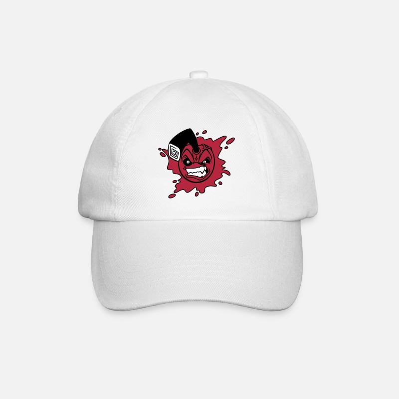 Angry cherry - Baseballkappe - Weiß/Weiß