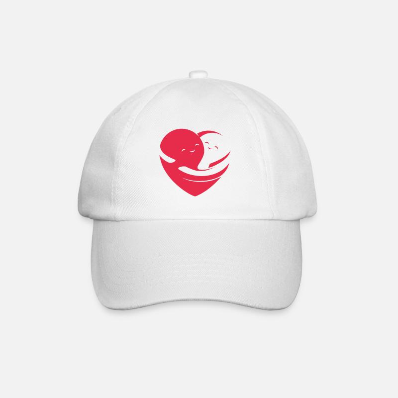 Coeur aimant - Casquette classique - blanc/blanc
