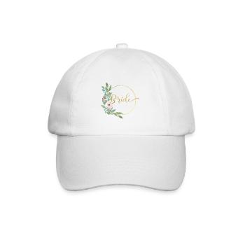 Floral floral circle customizable - Baseball Cap - white/white - Front
