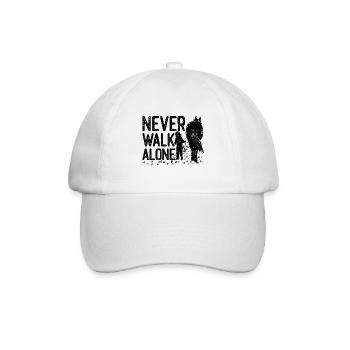Pferd - Never walk alone - Baseballkappe - Weiß/Weiß - Vorne