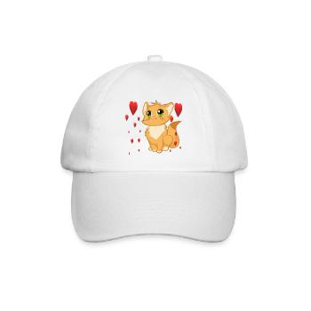 süsse Katze - Baseballkappe - Weiß/Weiß - Vorne