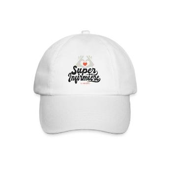 Super Infirmière l unique cadeau infirmiere - Casquette classique - blanc/blanc - Devant