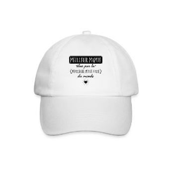 Meilleure mamie élue par la meilleure petite fille - Casquette classique - blanc/blanc - Devant