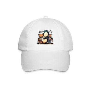 Piano-Pinguin - Baseballkappe - Weiß/Weiß - Vorne