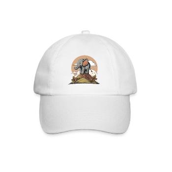 Le roi éléphantesque - Casquette classique - blanc/blanc - Devant