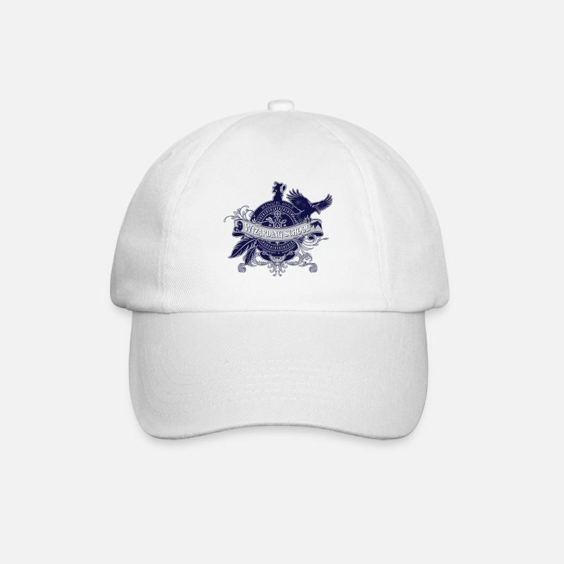 Blason École de magie corbeau - Casquette classique - blanc/blanc