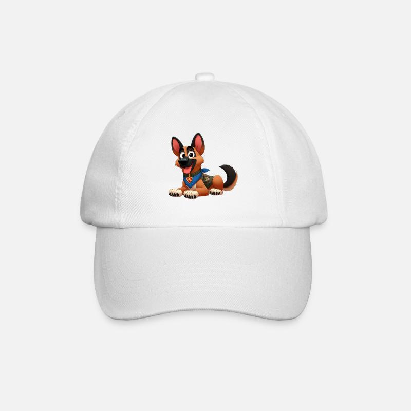Malinois 14 - Baseball Cap - white/white