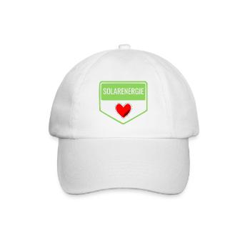 I Love Photovoltaik Solarenergie Sun Power - Baseballkappe - Weiß/Weiß - Vorne
