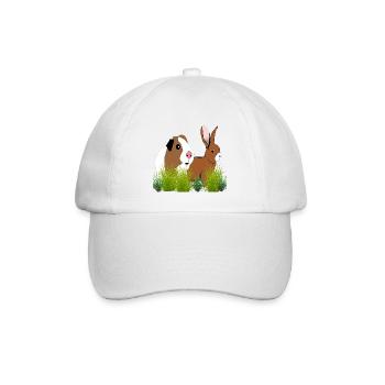 Guinea pig design - Baseball Cap - white/white - Front