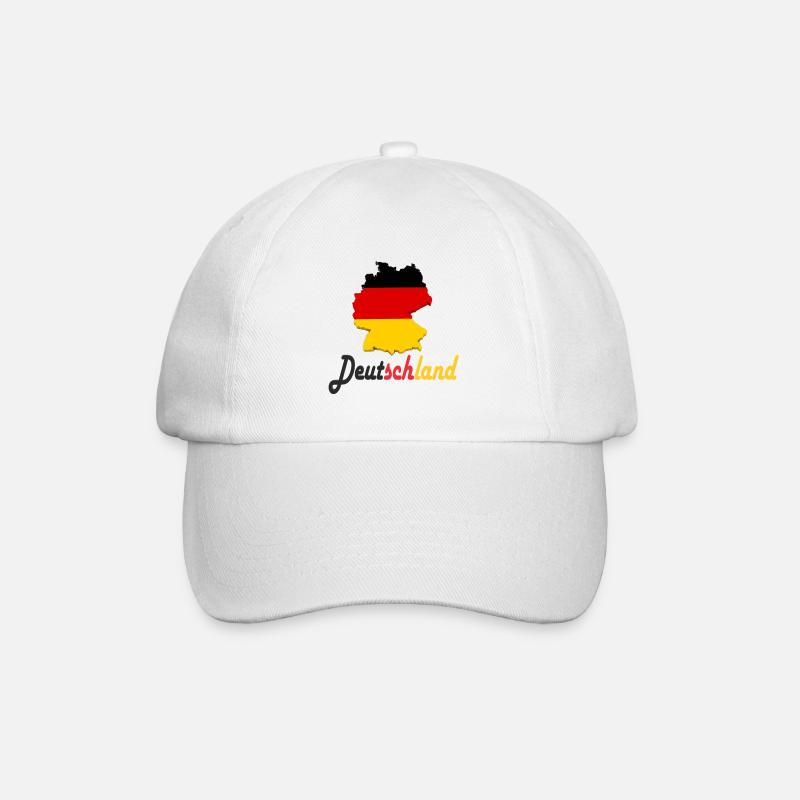 Deutschland - Baseballkappe - Weiß/Weiß