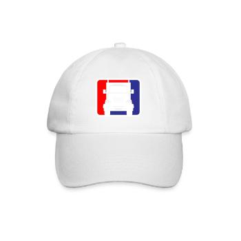 LKW Truck Lastkraftwagen Logo | Farben änderbar - Baseballkappe - Weiß/Weiß - Vorne