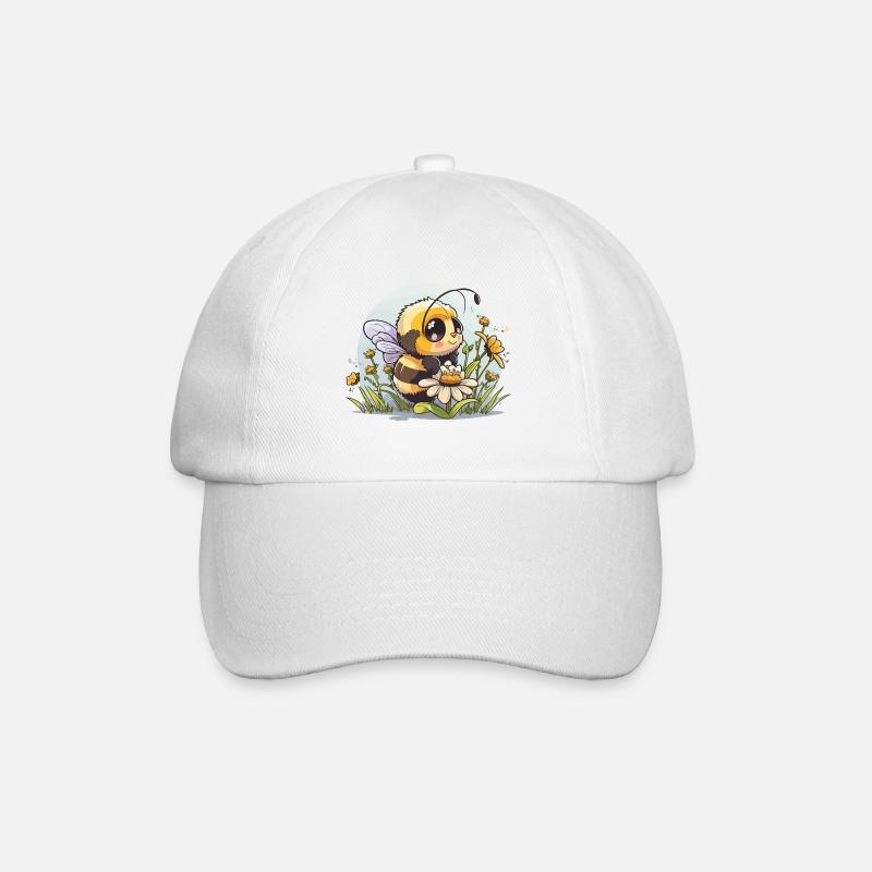 Honigbienen erfreuen sich - Baseballkappe - Weiß/Weiß
