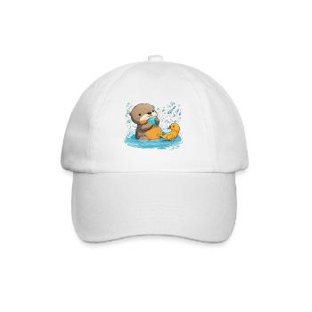 Rubber Duck Otter - Baseball Cap - white/white - Front
