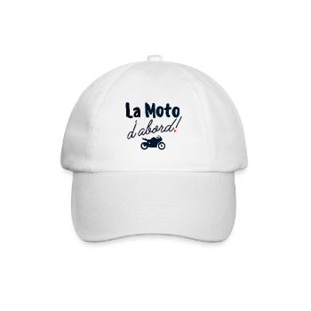 La moto d'abord - Casquette classique - blanc/blanc - Devant